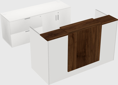 Comptoir d'accueil modulable