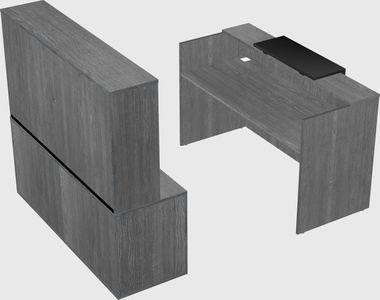 Comptoir d'accueil modulable