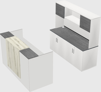Comptoir d'accueil modulable