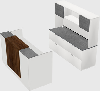 Comptoir d'accueil modulable