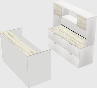 Comptoir d'accueil modulable