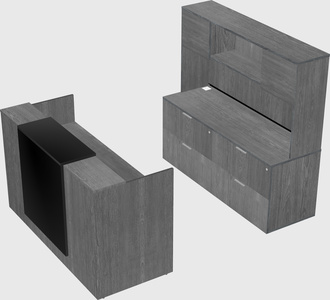 Comptoir d'accueil modulable
