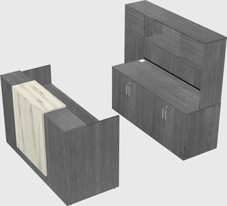 Comptoir d'accueil modulable