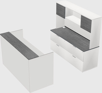 Comptoir d'accueil modulable