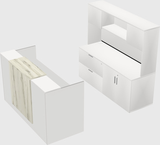 Comptoir d'accueil modulable