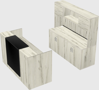Comptoir d'accueil modulable