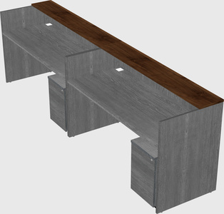 Shared u-shaped reception desks