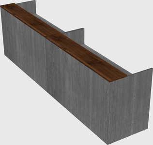 Shared u-shaped reception desks