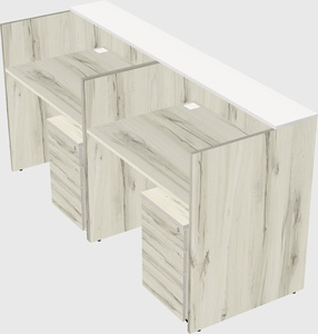 Shared u-shaped reception desks