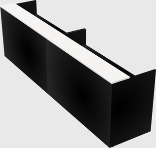 Shared u-shaped reception desks