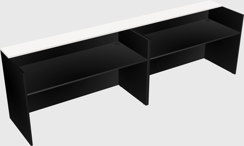 Shared u-shaped reception desks