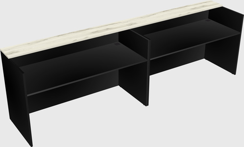 Shared u-shaped reception desks