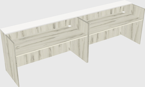 Shared u-shaped reception desks