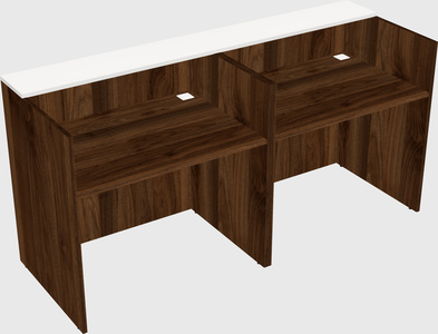 Shared u-shaped reception desks