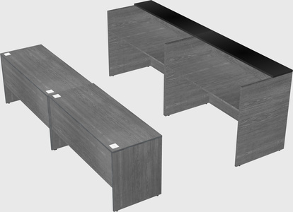 Shared u-shaped reception desks