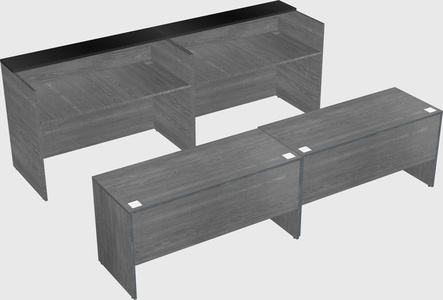 Shared u-shaped reception desks