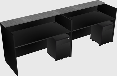 Shared u-shaped reception desks