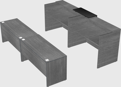 Shared u-shaped reception desks