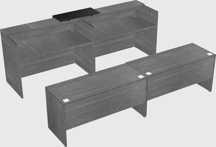 Shared u-shaped reception desks