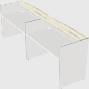 Shared u-shaped reception desks
