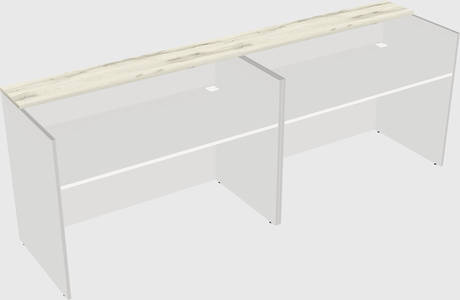 Shared u-shaped reception desks