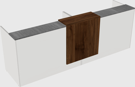 Shared u-shaped reception desks