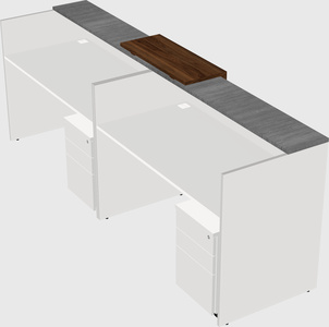 Shared u-shaped reception desks