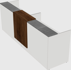 Shared u-shaped reception desks