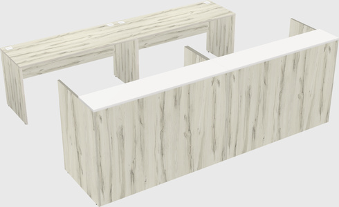 Shared u-shaped reception desks