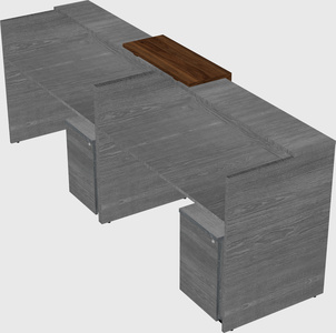 Shared u-shaped reception desks