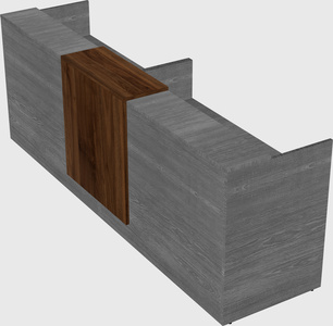 Shared u-shaped reception desks