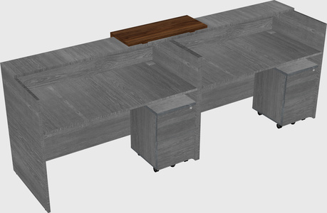 Shared u-shaped reception desks
