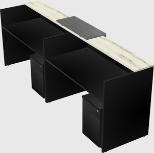 Shared u-shaped reception desks