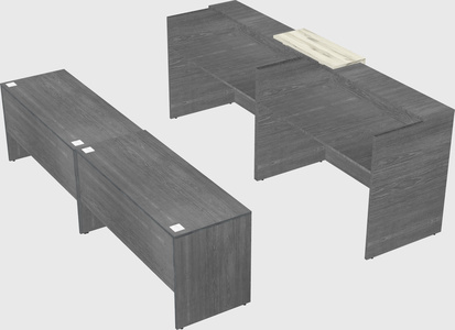 Shared u-shaped reception desks