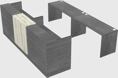 Shared u-shaped reception desks