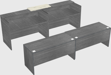 Shared u-shaped reception desks