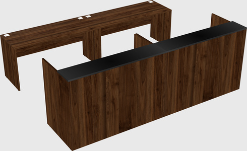 Shared u-shaped reception desks