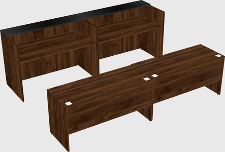 Shared u-shaped reception desks