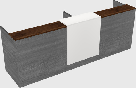 Shared u-shaped reception desks