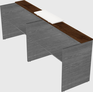 Shared u-shaped reception desks