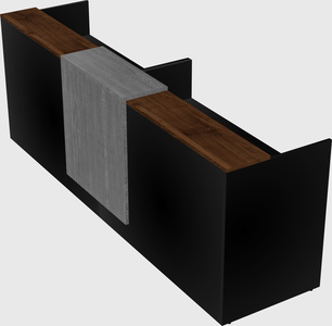 Shared u-shaped reception desks