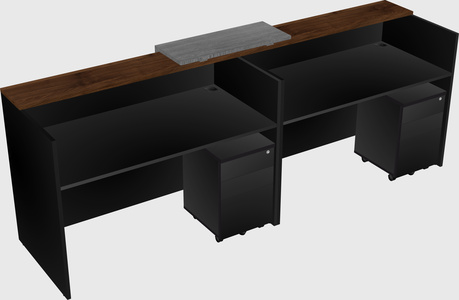 Shared u-shaped reception desks