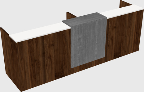 Shared u-shaped reception desks