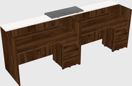 Shared u-shaped reception desks
