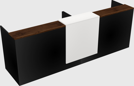 Shared u-shaped reception desks