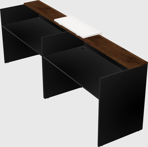 Shared u-shaped reception desks