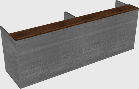 Shared u-shaped reception desks