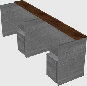 Shared u-shaped reception desks