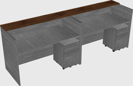 Shared u-shaped reception desks
