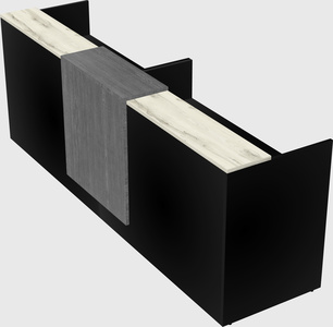 Shared u-shaped reception desks